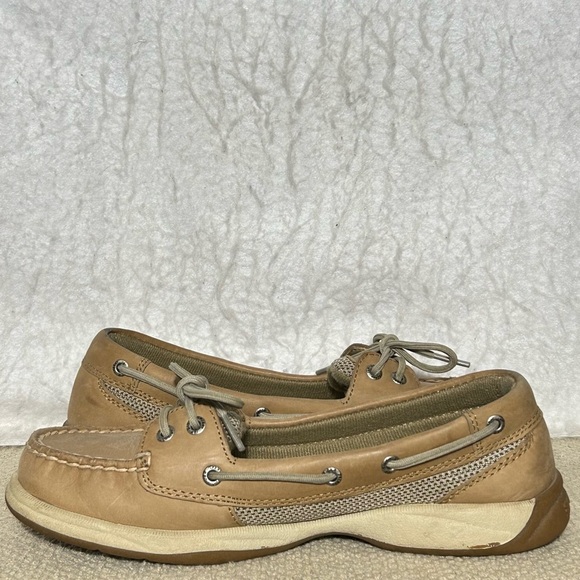 Sperry Womens Tan Leather Top-Sider Laguna Boat Deck Slip On Casual Shoes SZ 7.5 - Picture 7 of 11